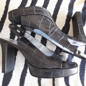 Charles Jourdan Black "Jagala Congo" 4" heels